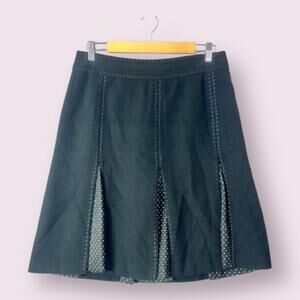 Ann Taylor Black & Polka Dot Skirt‎ Size 4